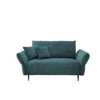 2-Sitzer-Sofa Vanilla Petrol - Petrol/Schwarz, Design, Textil (163/97/102cm) - Livetastic