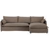 Ecksofa Toscana - Schwarz/Braun, Trend, Textil (295/165cm) - Livetastic