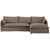 Ecksofa Toscana - Schwarz/Braun, Trend, Textil (295/165cm) - Livetastic