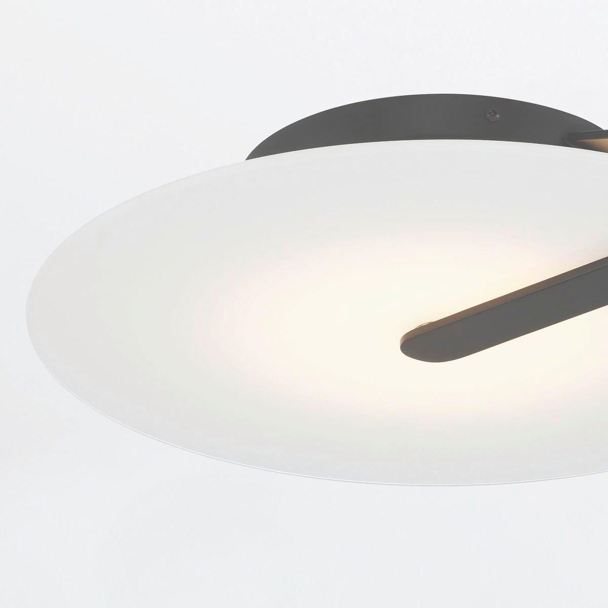 Led Falilámpa Qn-Nuvola-F-M-Bk - fekete, Design, üveg/fém (43,2/9,2cm) - Elstead Lighting