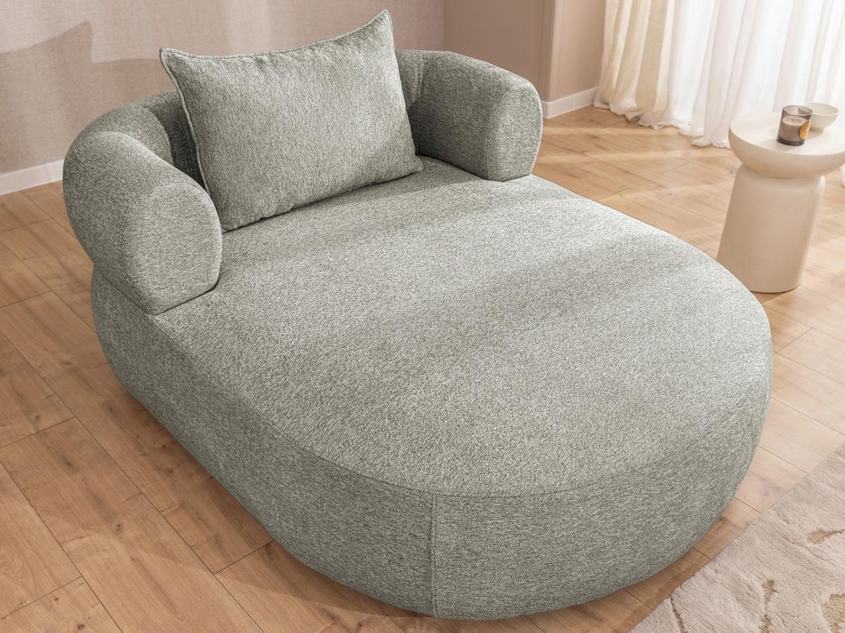 XXL-Sessel Ferro Hellgrau B: 122 cm - Hellgrau/Schwarz, Design, Textil (122/76/156cm) - Livetastic