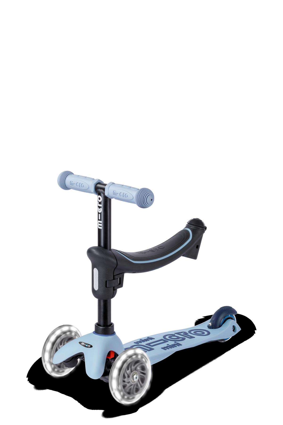 Kinderscooter Weiß/grau Mehrere Möglichkeiten - Pastellblau, Trend, Kunststoff/Metall (67/28/45-77cm) - Micro Mobility