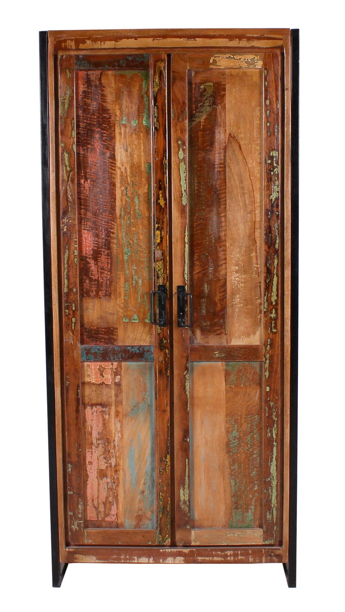 Garderobe Dielen Multicolor/Schwarz B: 290cm - Multicolor/Schwarz, Design, Holz/Metall (290/180/45cm) - MID.YOU
