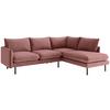 Ecksofa Samos Altrosa S: 267x204 Cm - Altrosa/Schwarz, Design, Textil (267/204cm) - Livetastic
