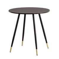 Esstisch Schwarz L: 75 cm - Goldfarben/Schwarz, Design, Holzwerkstoff/Metall (75/75/76cm) - Livetastic