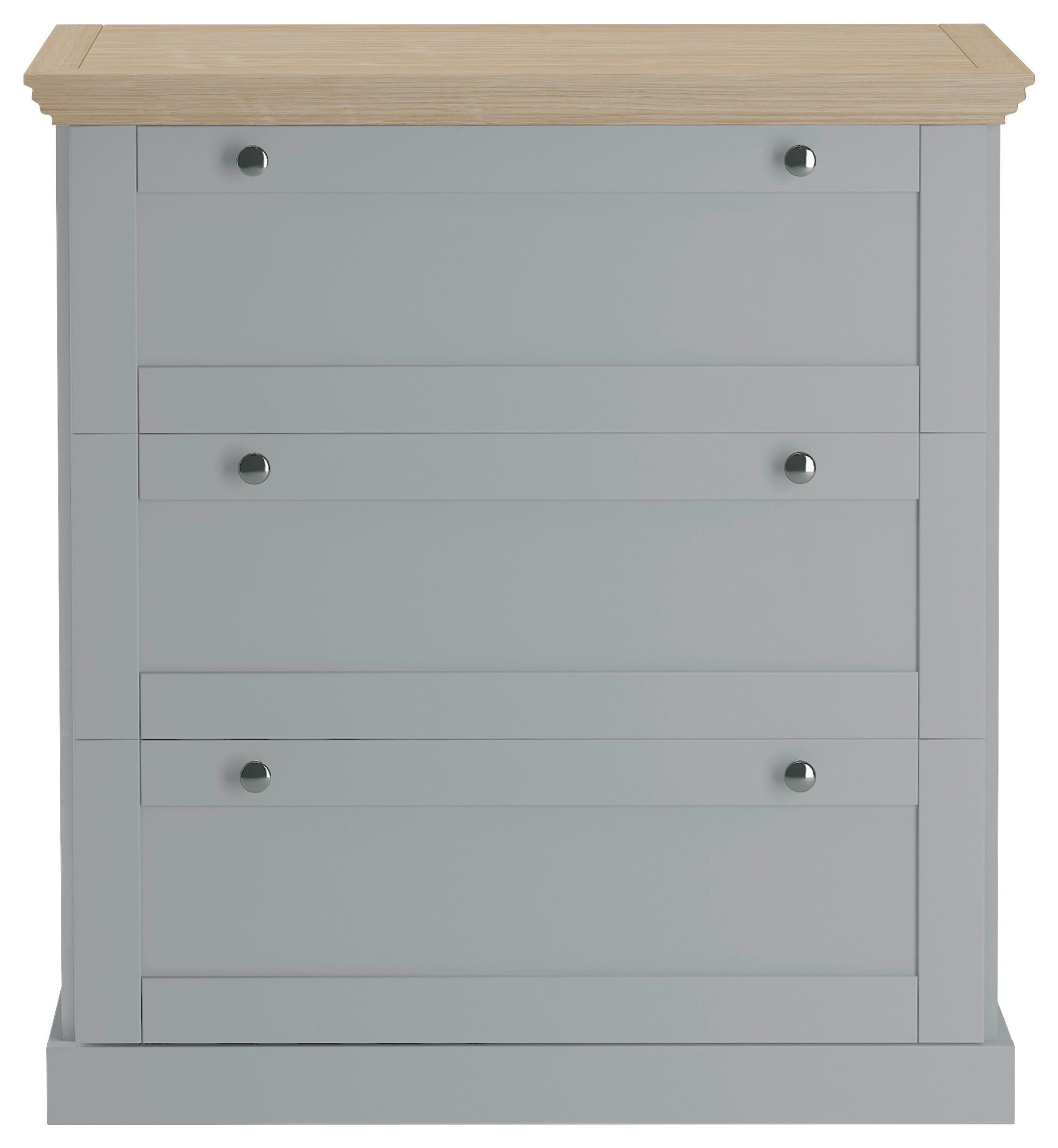 Kommode Binz Grau/Eichefarben 75 cm - Eichefarben/Grau, Design, Holzwerkstoff (75/80/35cm) - MID.YOU