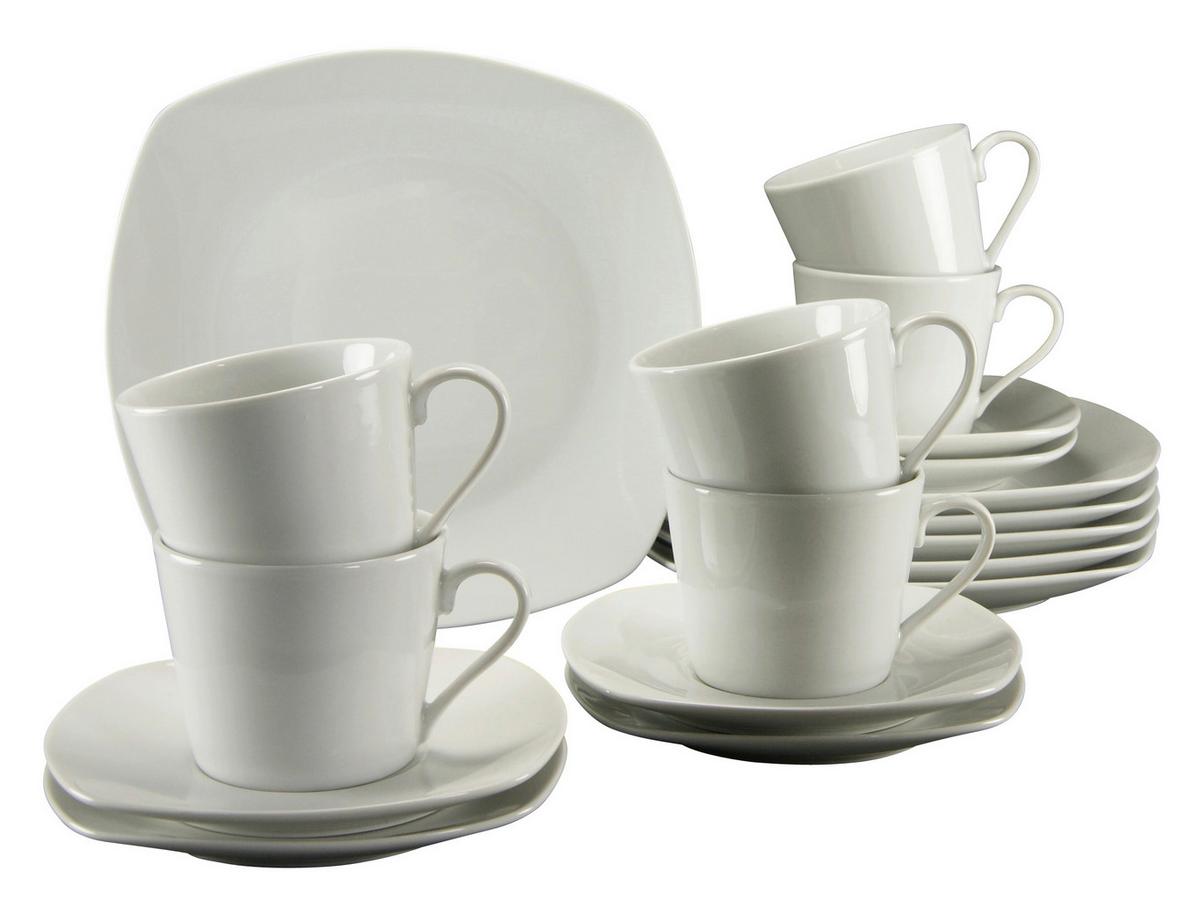 Kaffeeservice Amelie Porzellan 6 Personen - Weiß, Basics, Keramik - Creatable