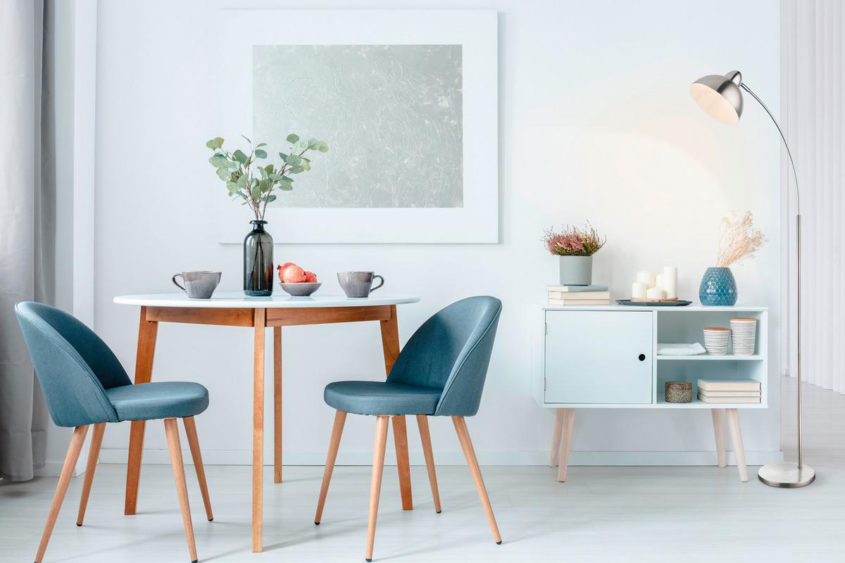 Stehlampe Leana Nickelfarben/weiß, Metall - Weiß/Nickelfarben, Trend, Metall (50/23/155cm) - Globo