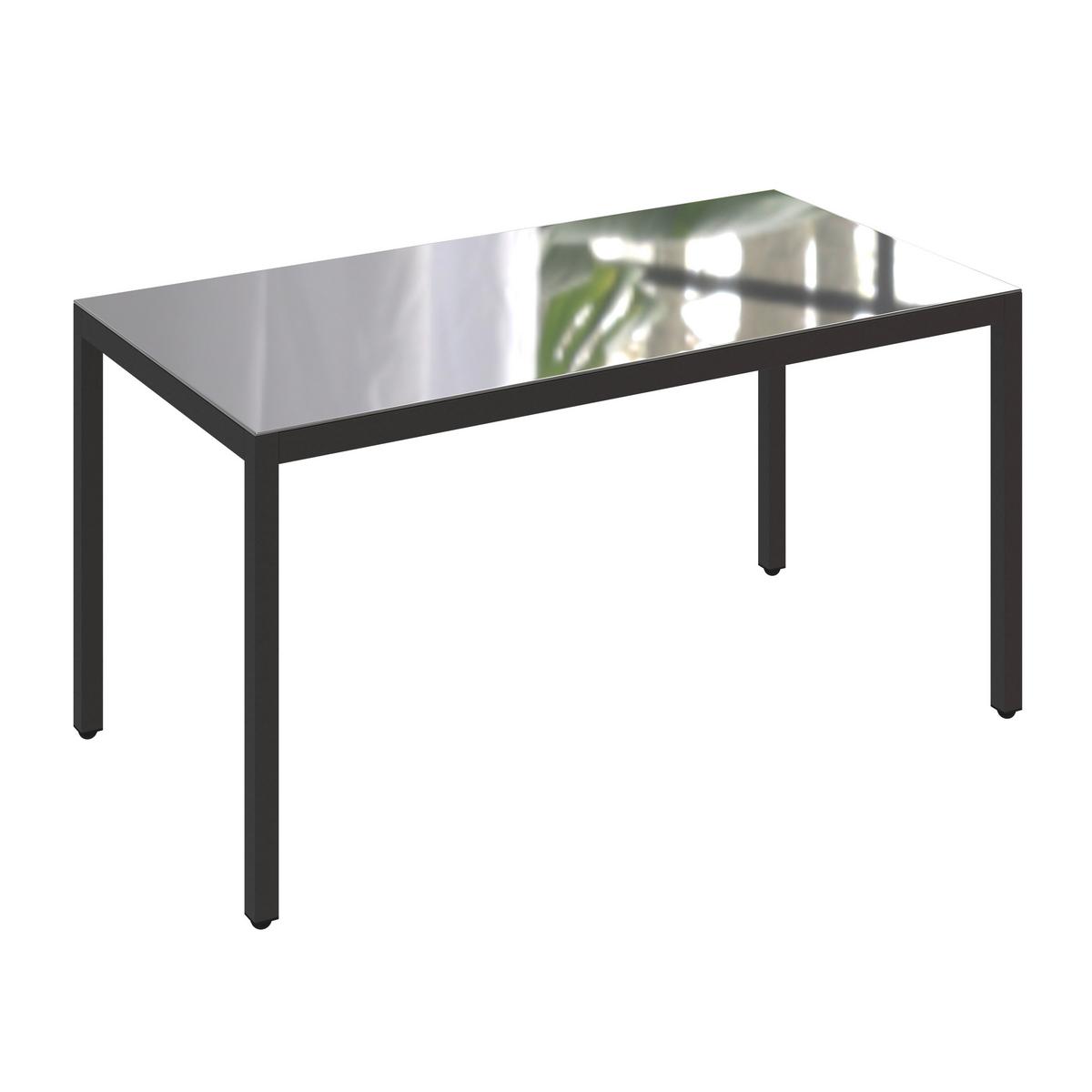 Loungegarnitur Kaunas - Dunkelgrau/Anthrazit, MODERN, Glas/Textil (183/241cm) - Beldano