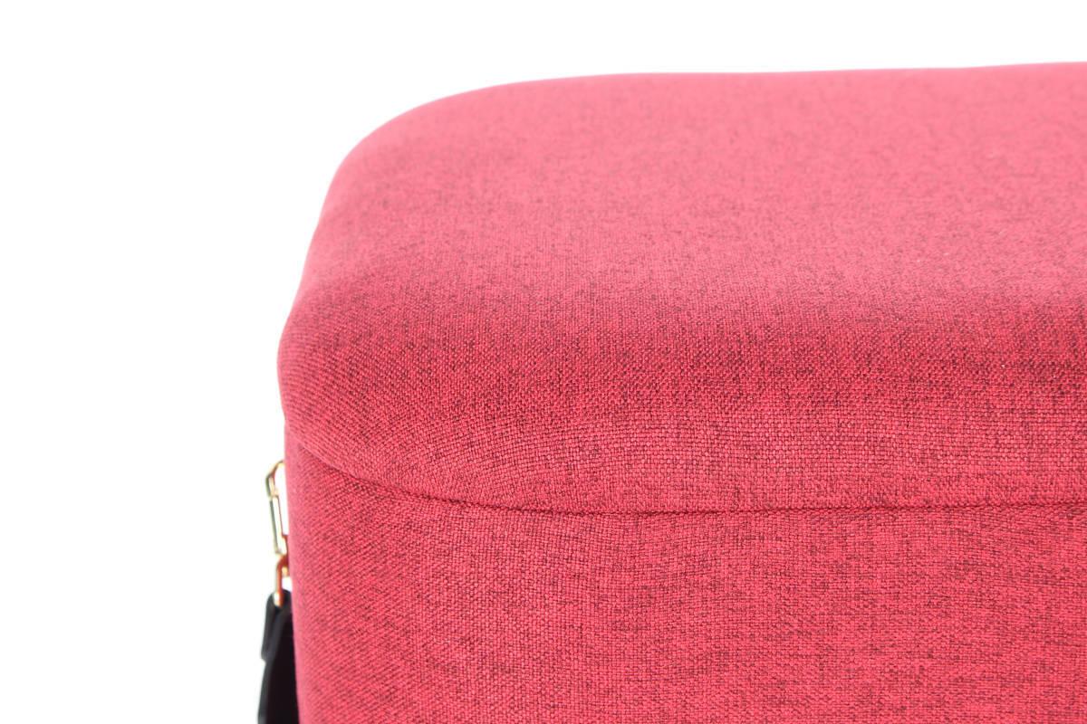 Hocker Arabella Mit  Stauraum Rot H: 44 Cm 2er-Set - Rot/Schwarz, Basics, Kunststoff/Textil (29,5+35,5cm) - Kayoom
