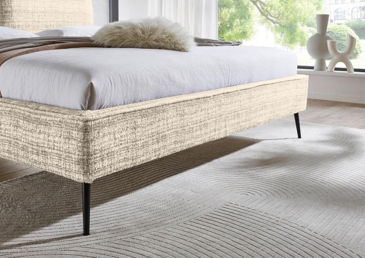 Polsterbett Infinity Liberty Beige 180x200cm - Beige/Schwarz, MODERN, Textil (180/200cm) - Livetastic