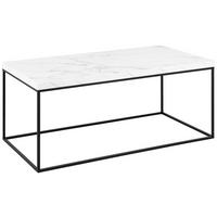 Couchtisch Barossa Weiß/schwarz, 110 Cm - Schwarz/Weiß, Design, Holz/Metall (110/55/45cm) - MID.YOU