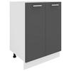 Küchenunterschrank Esilo B: 60 Cm Anthrazit/weiß - Anthrazit/Weiß, KONVENTIONELL, Holzwerkstoff (60/82/46cm) - MID.YOU