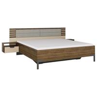 Bettanlage Barea Champagner Eiche Dekor - Eiche dunkel/Champagner, MODERN, Holzwerkstoff (180/200cm) - Rauch Möbel