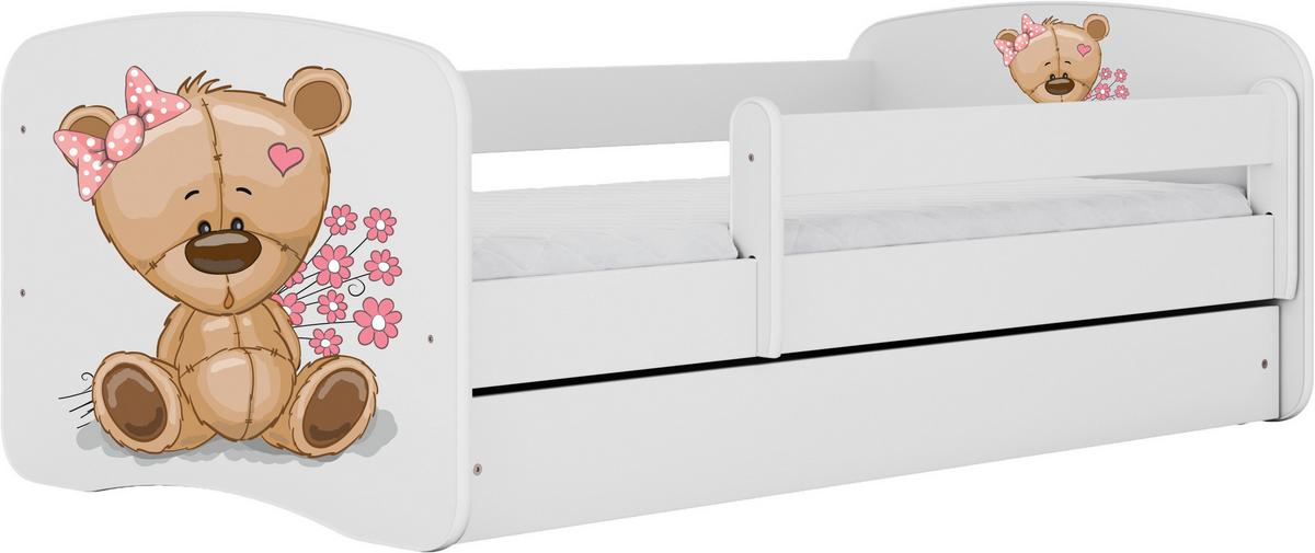 Kinder-/Juniorbett Babydreams inkl. Matratze 80x160 - Birkefarben/Weiß, MODERN, Holz/Holzwerkstoff (80/160cm) - MID.YOU