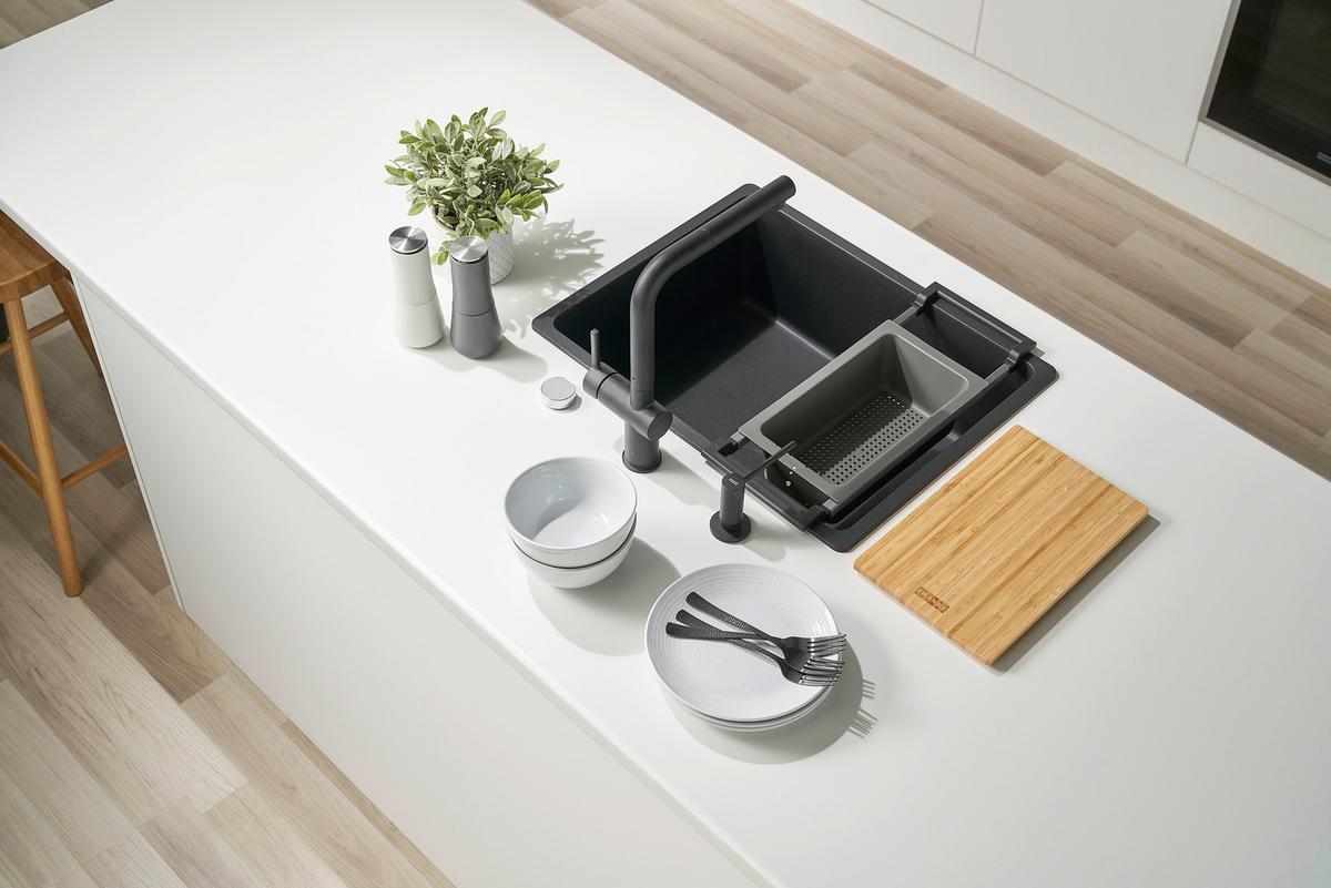 Spülorganizer 3-Tlg. Zub Aus Bambus/Metall/Kunststoff - Basics, Holz/Kunststoff