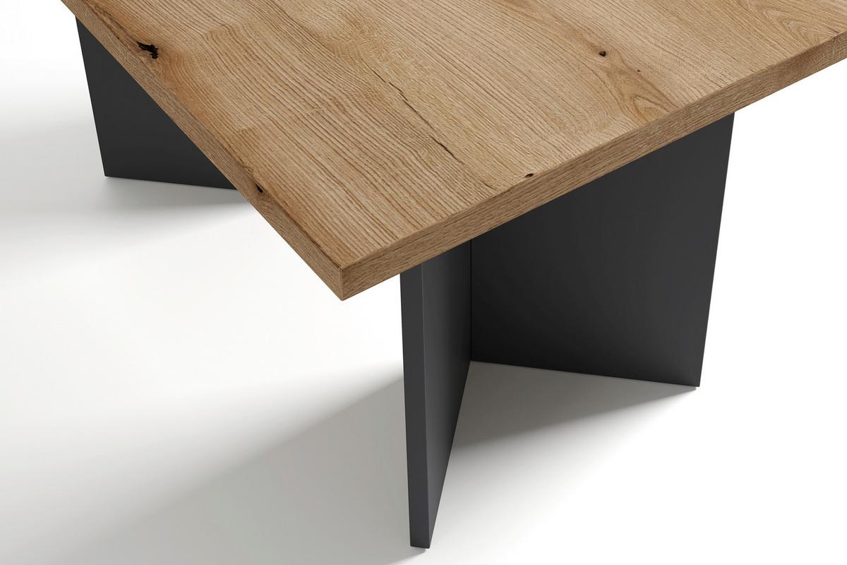 Esstisch Marten - Eichefarben/Anthrazit, MODERN, Holzwerkstoff (138/90/75,5cm) - MID.YOU