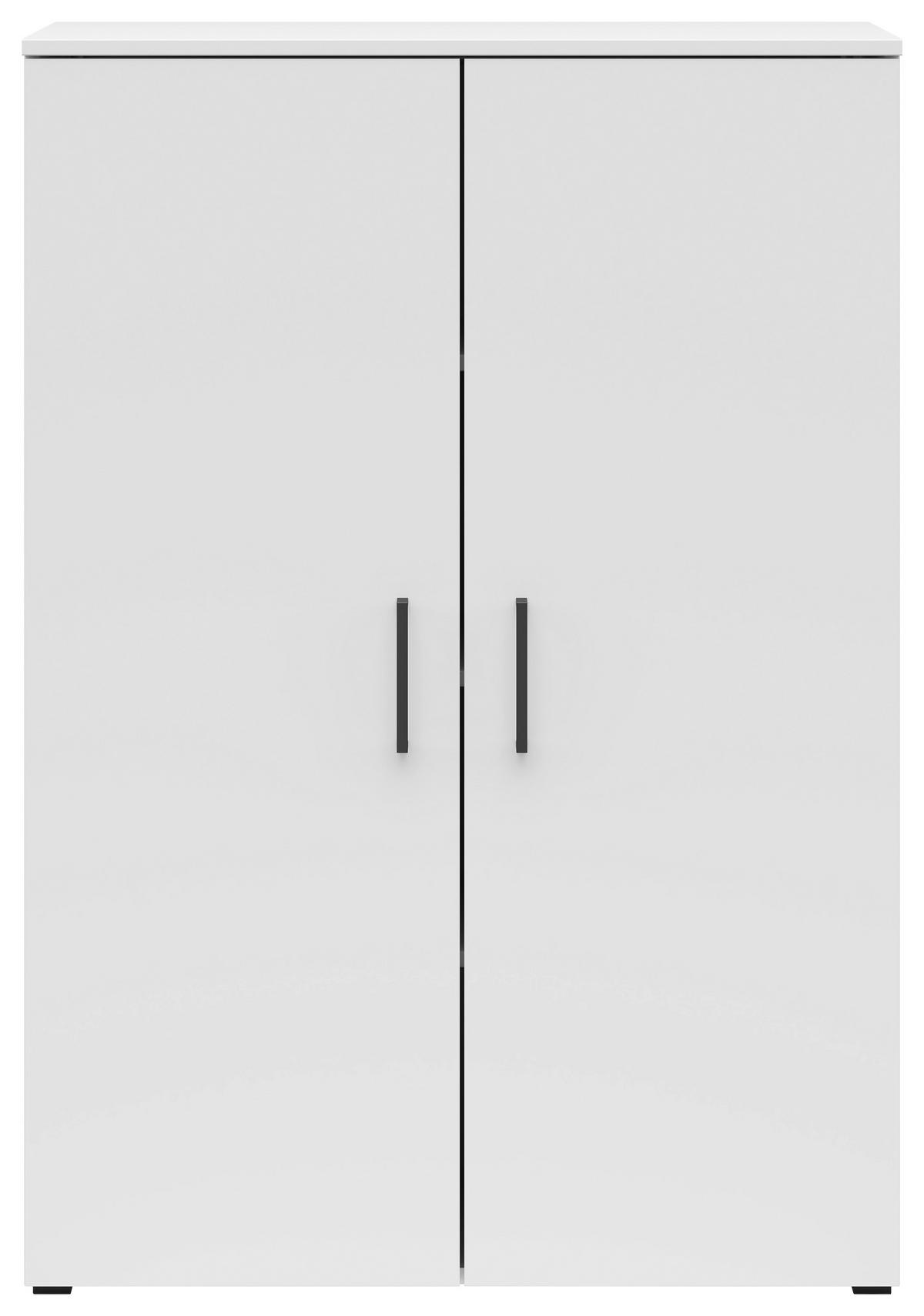 Komoda MULTISTAURAUM - bílá/černá, Moderní, kompozitní dřevo/plast (80/115/40cm)