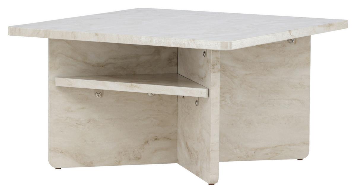 Couchtisch Ålesund - Beige, Design, Holzwerkstoff (75/75/42cm) - Livetastic