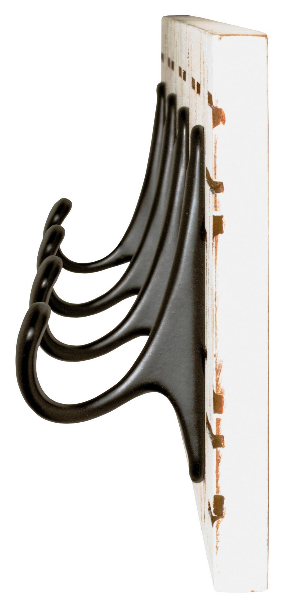 Hakenleiste Lina - Schwarz/Weiß, MODERN, Holzwerkstoff (60/13/6cm)