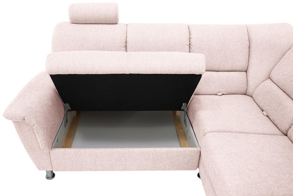 Sedačka MARSYLIA, levá, růžová - růžová, Design (219/270cm) - MID.YOU