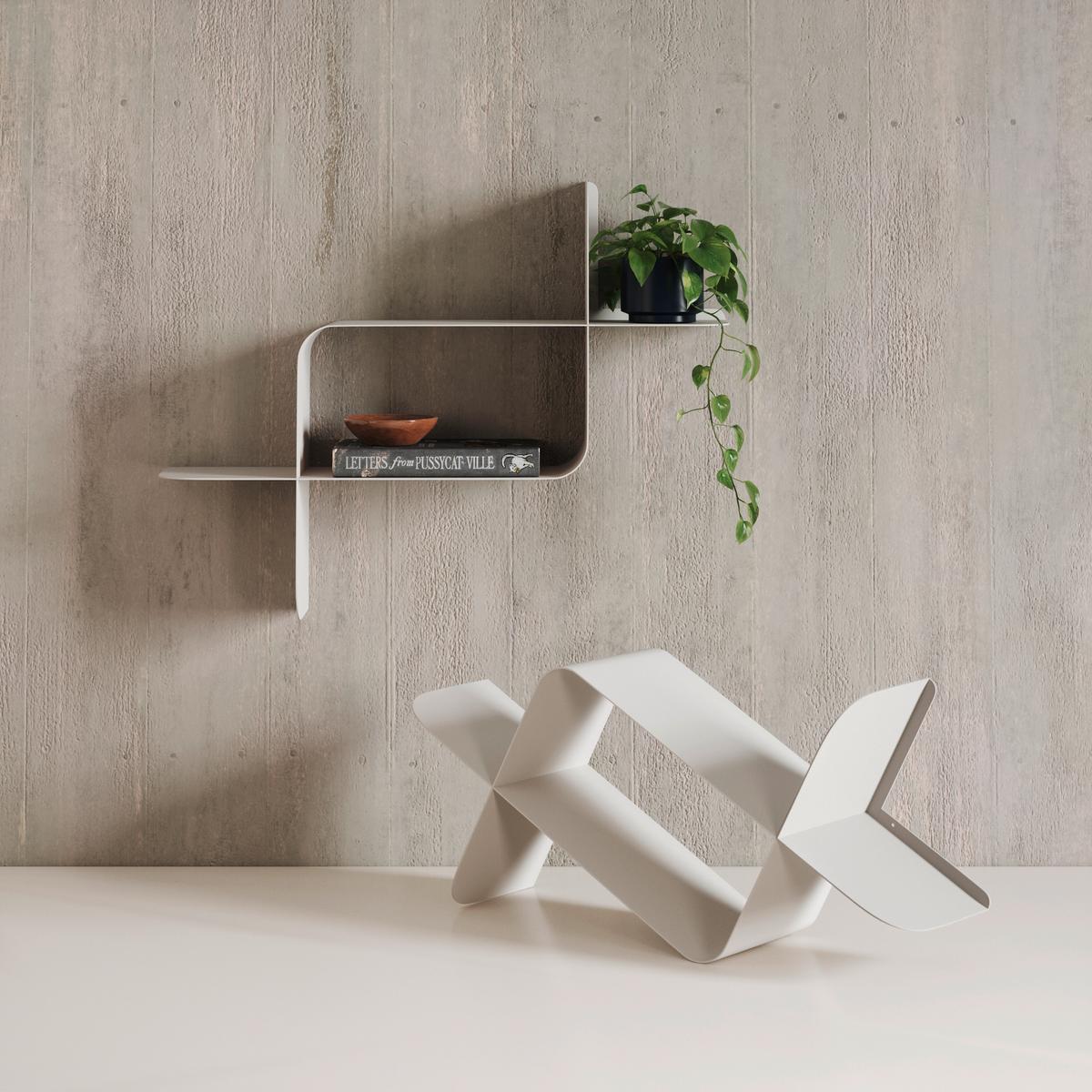 Nástenná polica, biela - Basics (61/47/15cm) - Umbra