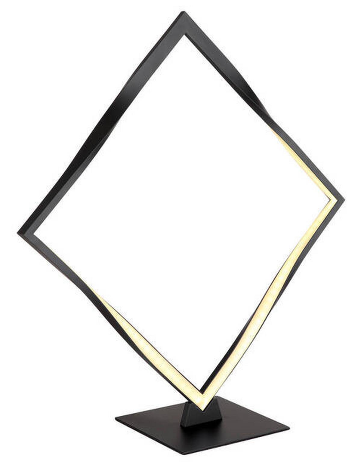 LED-Tischleuchte 67213t - Opal/Schwarz, Design, Kunststoff/Metall (42/14/44,5cm) - Globo