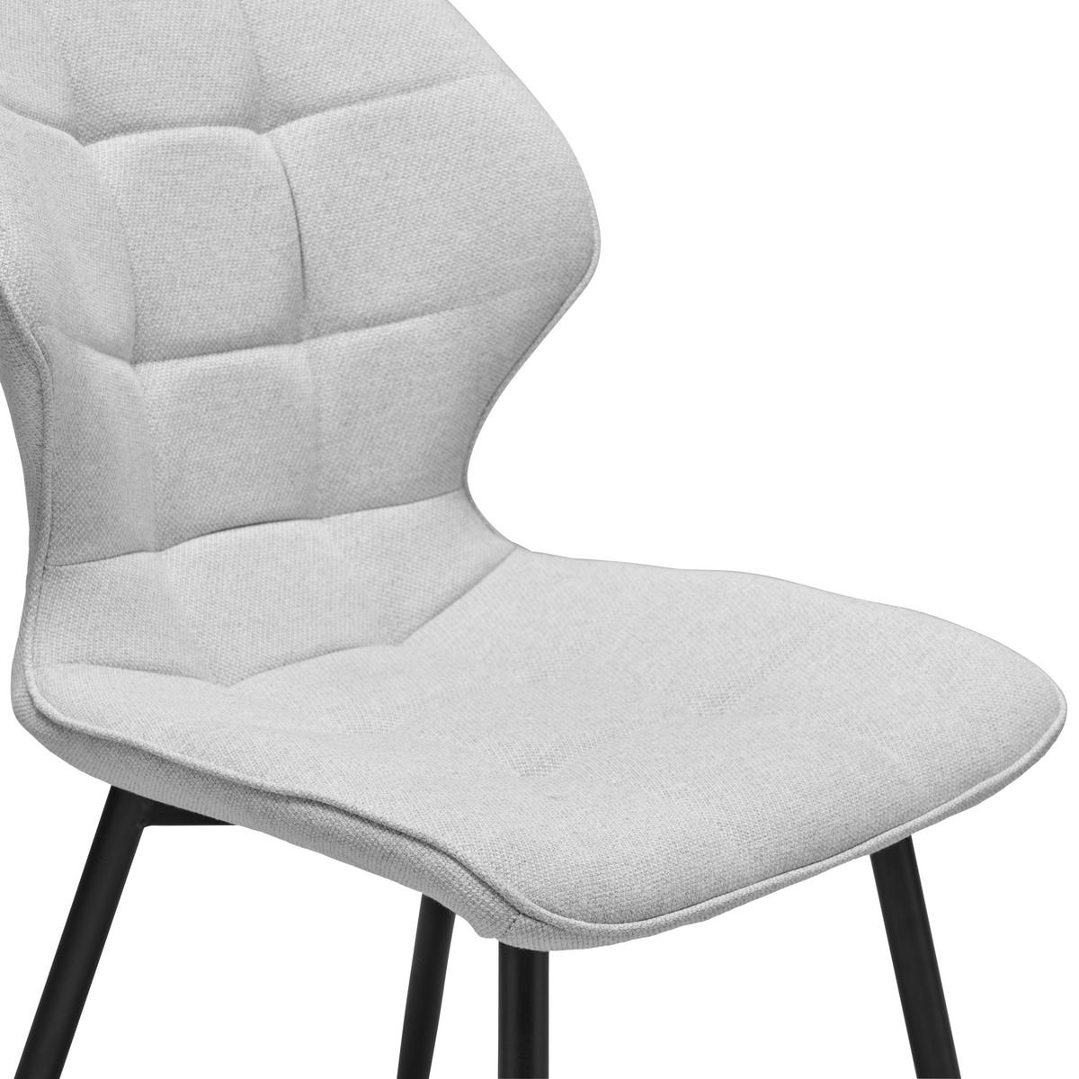 Stuhl Leana - Hellgrau/Schwarz, LIFESTYLE, Holz/Textil (47/82/59cm) - Livetastic