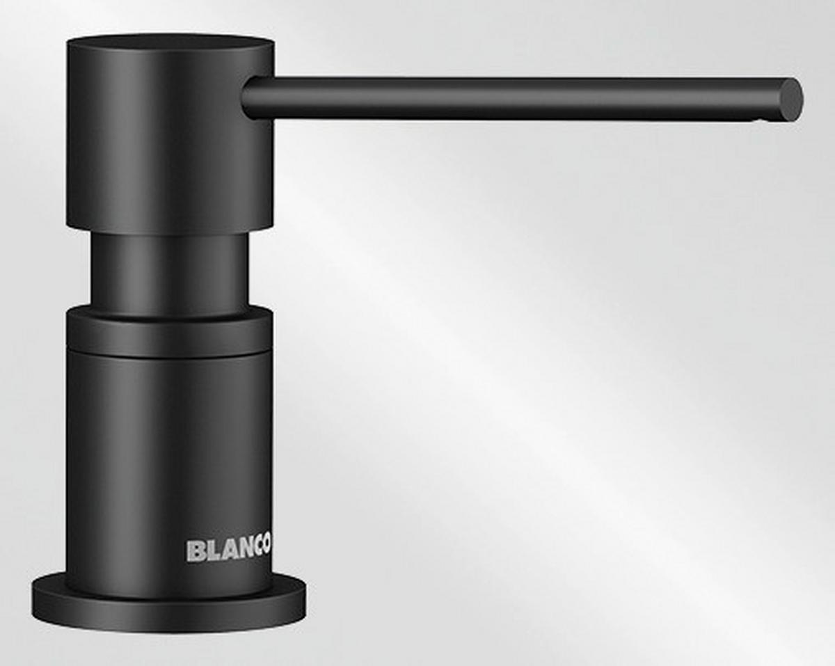 Seifenspender Lato Kunststoff Schwarz Einbaufähig 300 Ml - Design, Metall (9,4cm) - Blanco