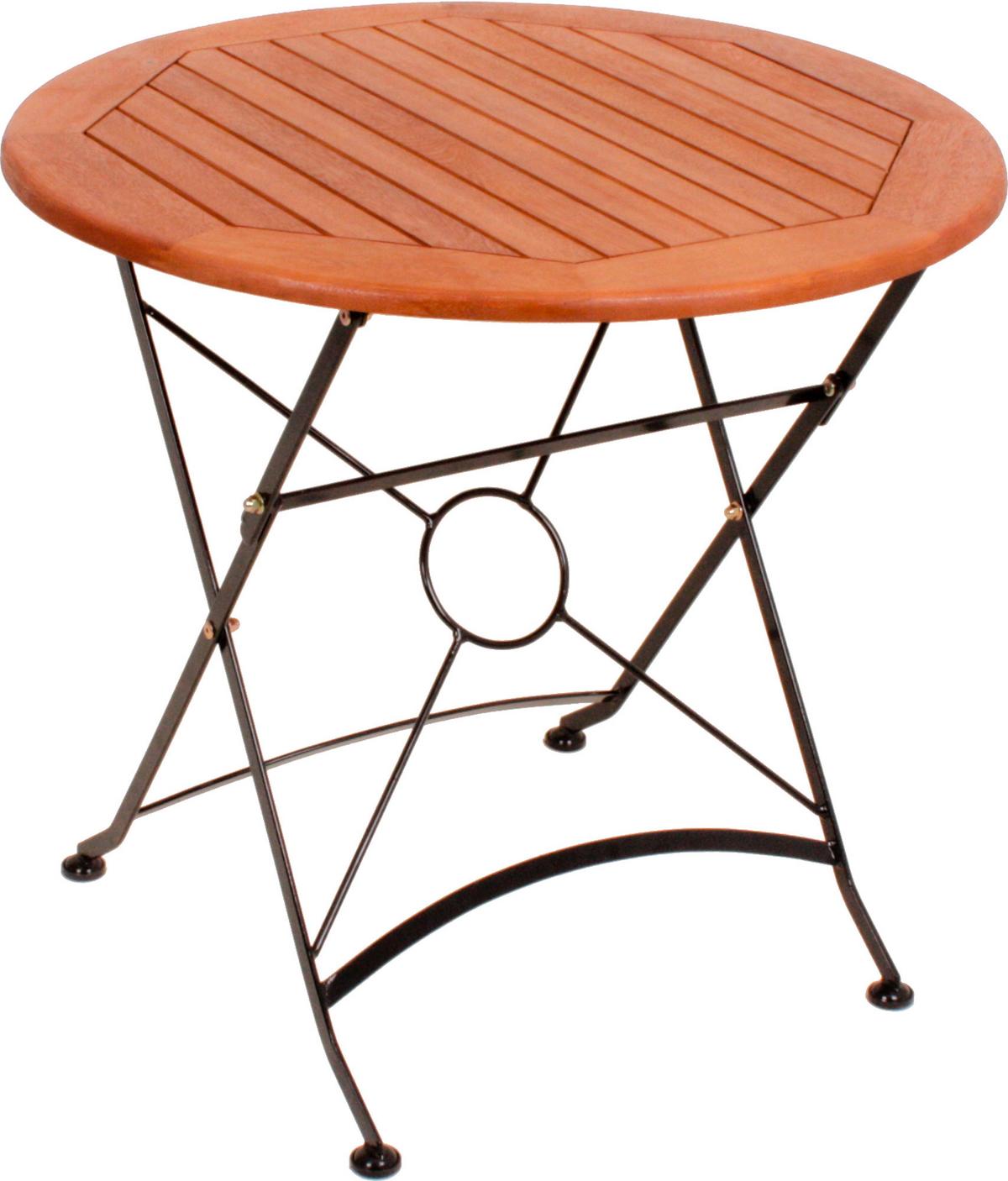 Gartenmöbel Set 5-Tlg. Wien mit Armlehne Klappbar - Eukalyptusholzfarben/Schwarz, Basics, Holz/Metall (56/89/58cm) - Gardenson