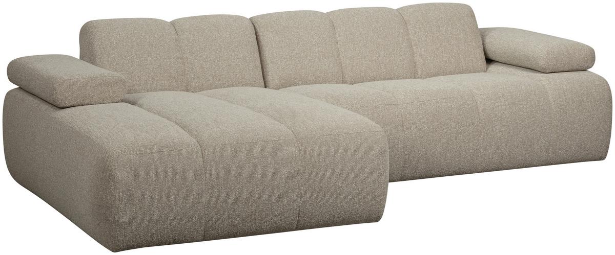 Ecksofa Mojo Beige S: 160x284 Cm - Beige/Schwarz, Design, Textil (160/284cm) - Livetastic