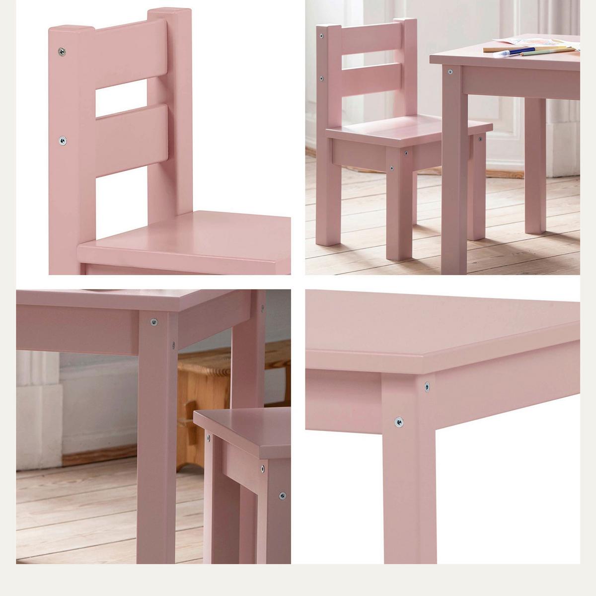 Kindersitzgruppe Bunde Mads Rosa - Rosa, MODERN, Holz - MID.YOU