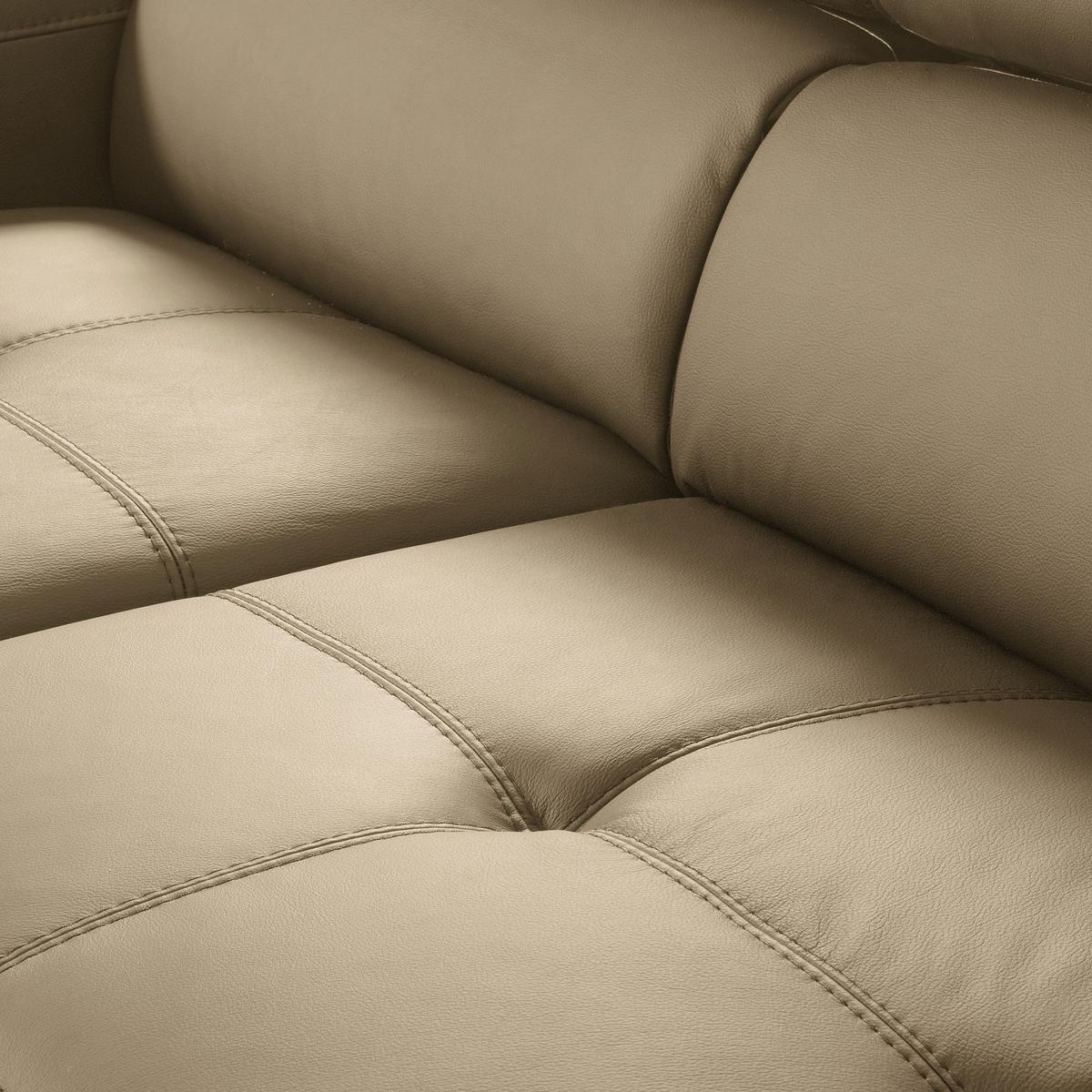 Ecksofa Torino Teilleder Hellgrau 173x247 - Hellgrau/Schwarz, Design, Leder/Textil (173/247cm) - Livetastic