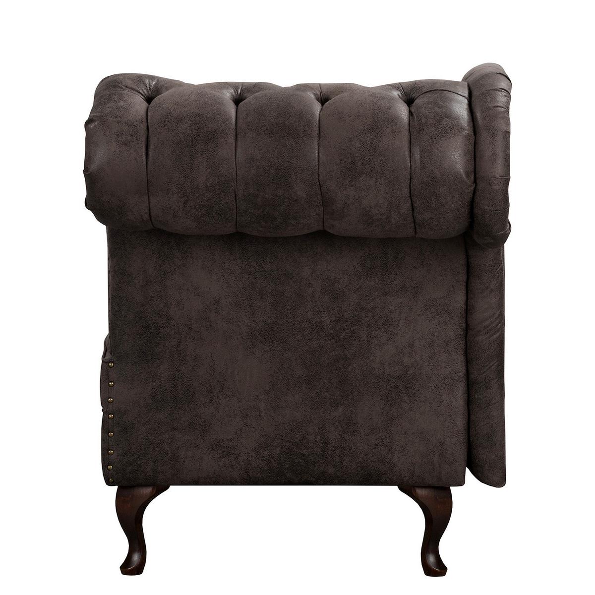 Récamiere Pako Schwarz B: 185cm - Schwarz/Braun, Design, Textil (185/93/75cm) - Livetastic