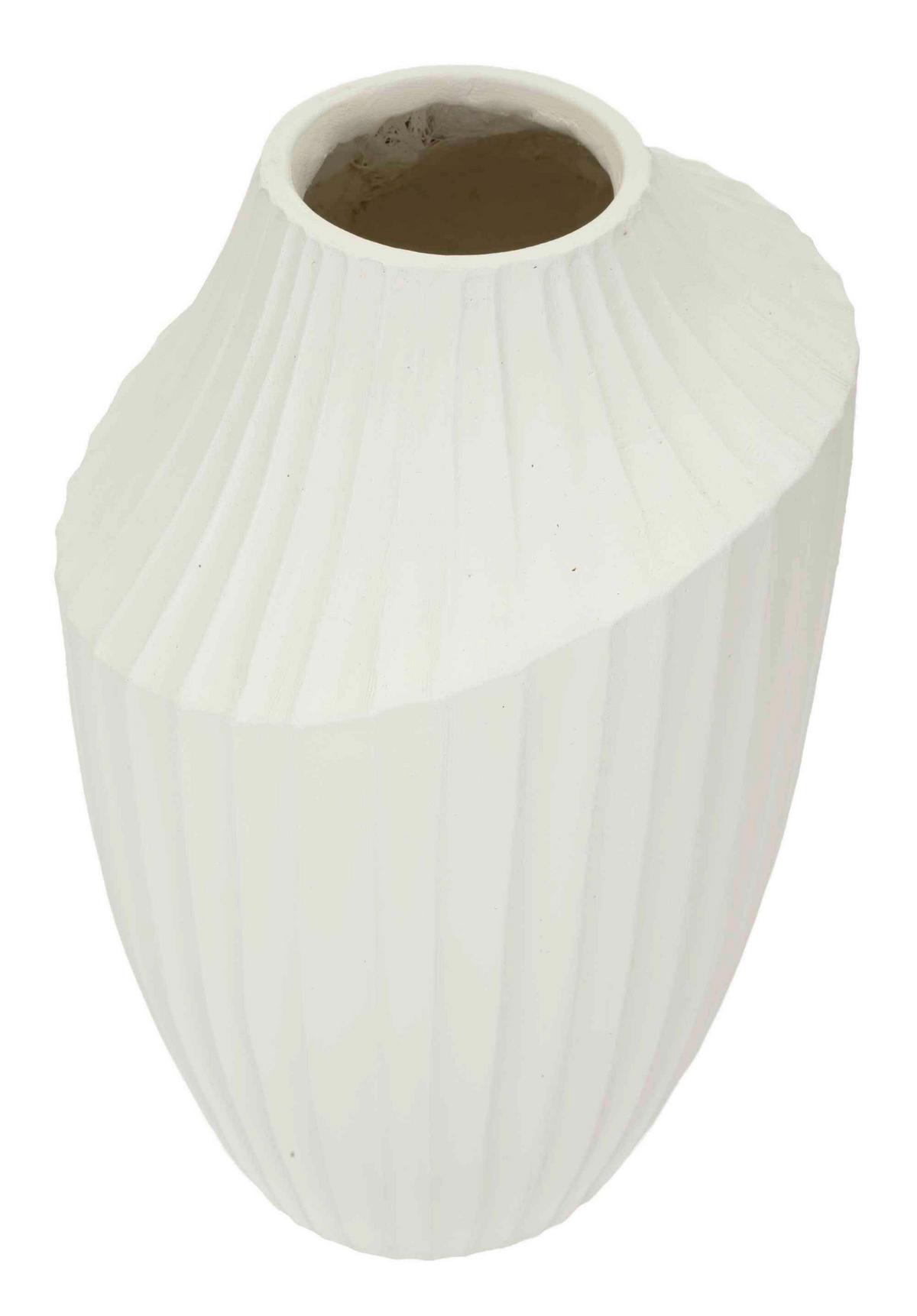 Vase Ice Jar Creme B: 22,5 cm - Creme, Basics, Metall (22,5/38/22,5cm)