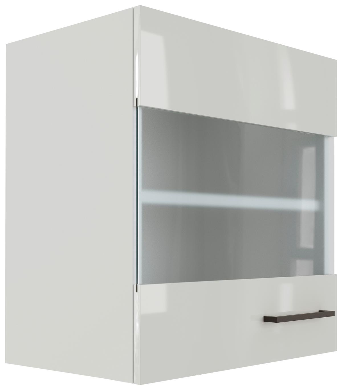 Kuchyňská horní skříňka LEVI LEVI - šedá/černá, Moderní, kov/kompozitní dřevo (50/54/32cm) - FlexWell