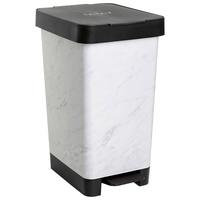 Koš s nášlapným pedálem STYLE- CA. 25L - černá/světle šedá, Moderní, kov/plast (26/36/47cm) - Mömax