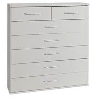 Komoda OSAKA šírka 91cm - biela/hliníková, Konventionell, kompozitné drevo/plast (91/106/40cm) - MID.YOU