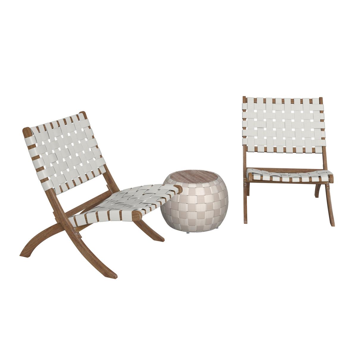 SADA NA BALKON PHILINA - krémová/barvy akácie, Moderní, dřevo/textil - Bessagi Garden