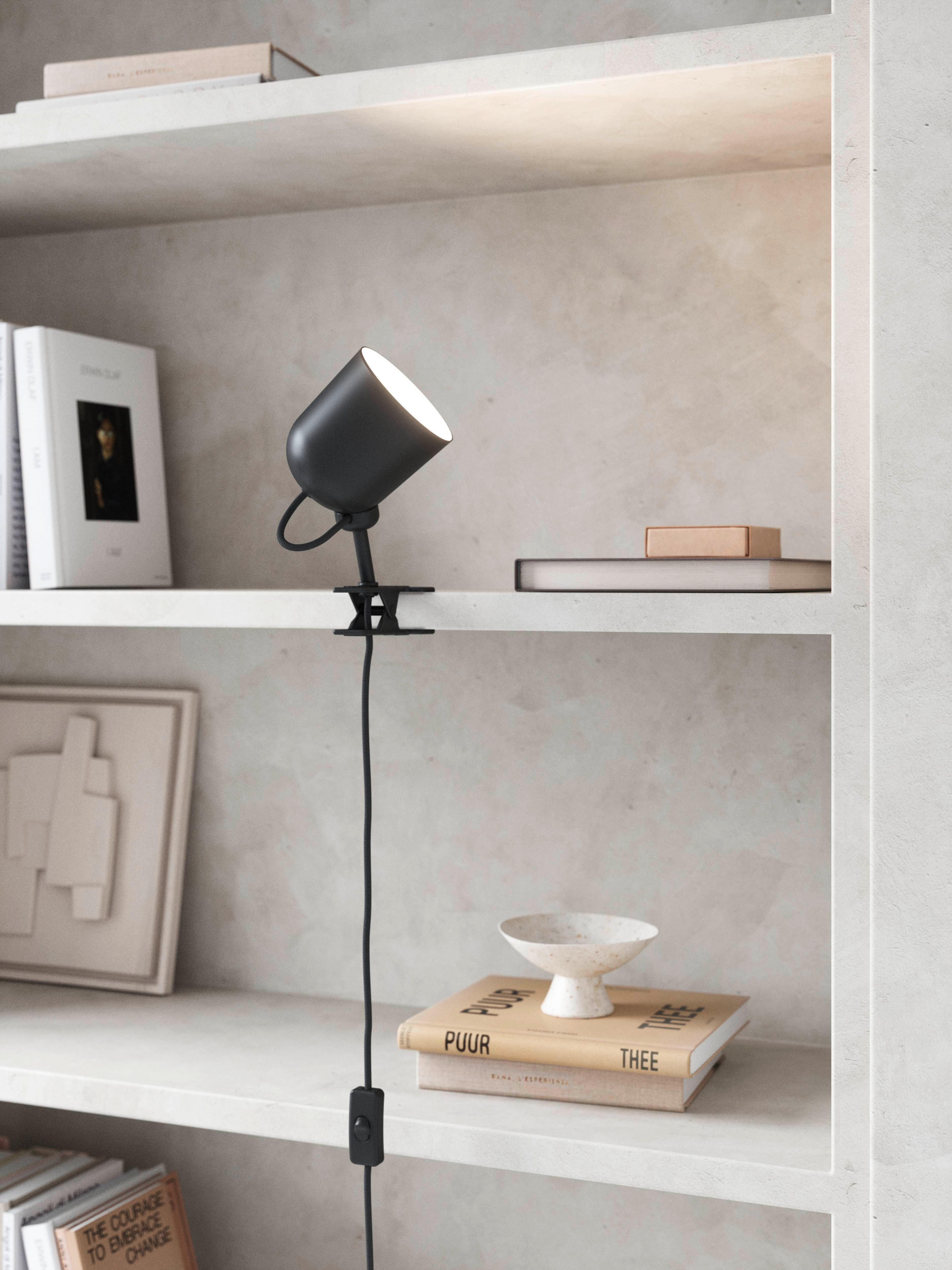 Klemmleuchte Angle Schwarz D: 10 cm - Schwarz, Design, Metall (10/12,4cm) - Nordlux