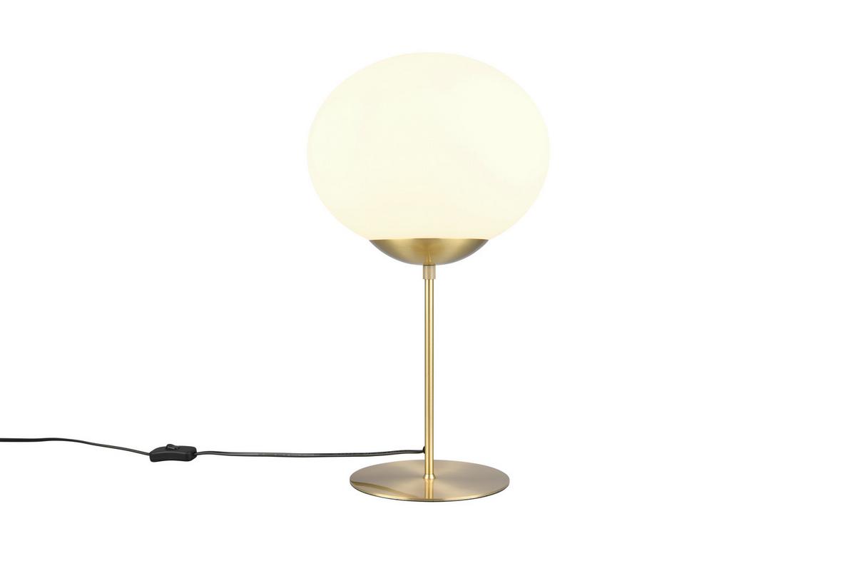 Tischleuchte 563100108 Fomento - Messingfarben/Weiß, KONVENTIONELL, Glas/Metall (30/52cm) - Trio Leuchten