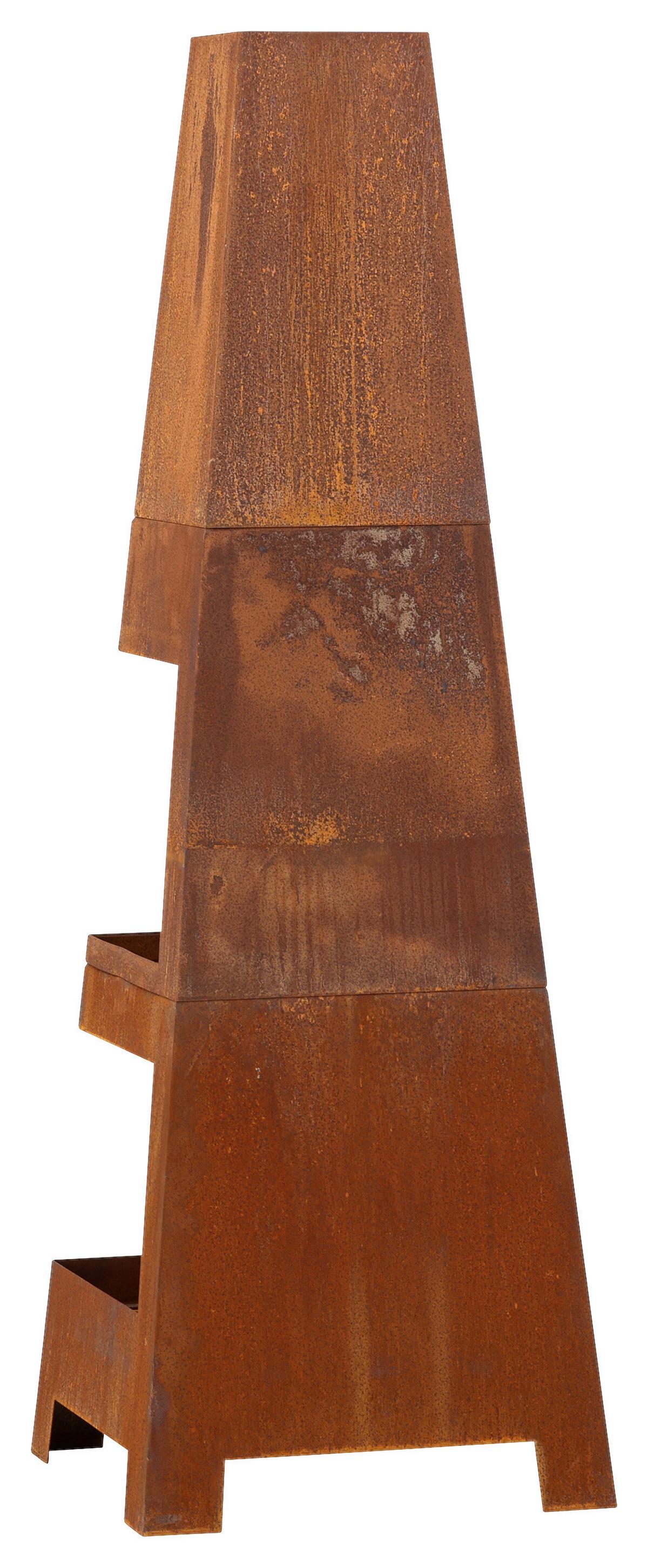 Feuerstelle Bastian - Dunkelorange, KONVENTIONELL, Metall (50/150/50cm) - Gardenson