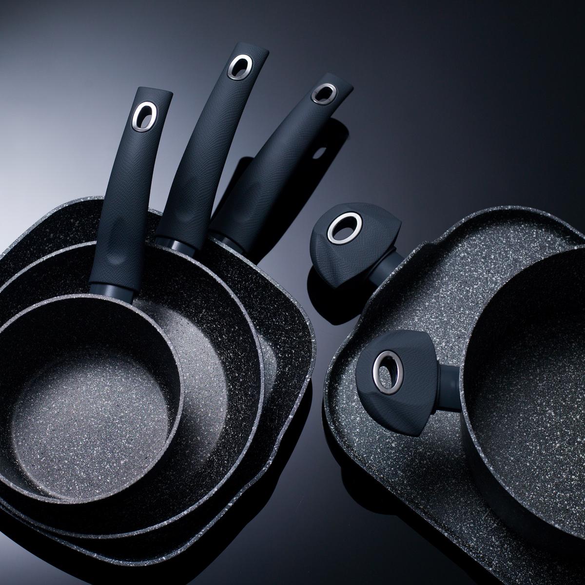 Bratpfanne Orion D: 24 cm Aluminium Antihaftbeschichtet - Dunkelgrau, Basics, Kunststoff/Metall