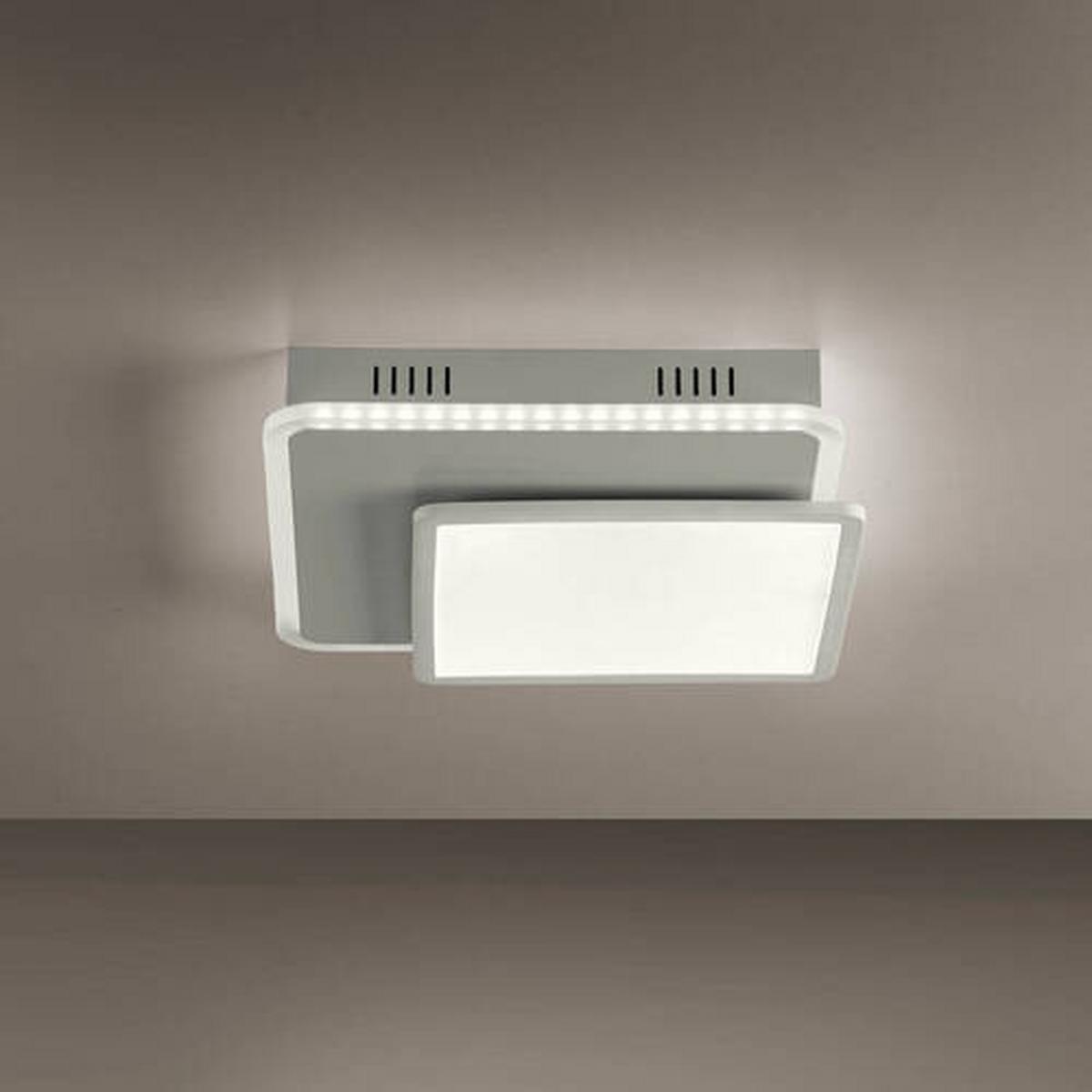 LED-Deckenleuchte Arenda L: 45,3 cm dimmbar und Schwenkbar - Weiß, Design, Kunststoff/Metall (45,3/45,3/7,5cm)