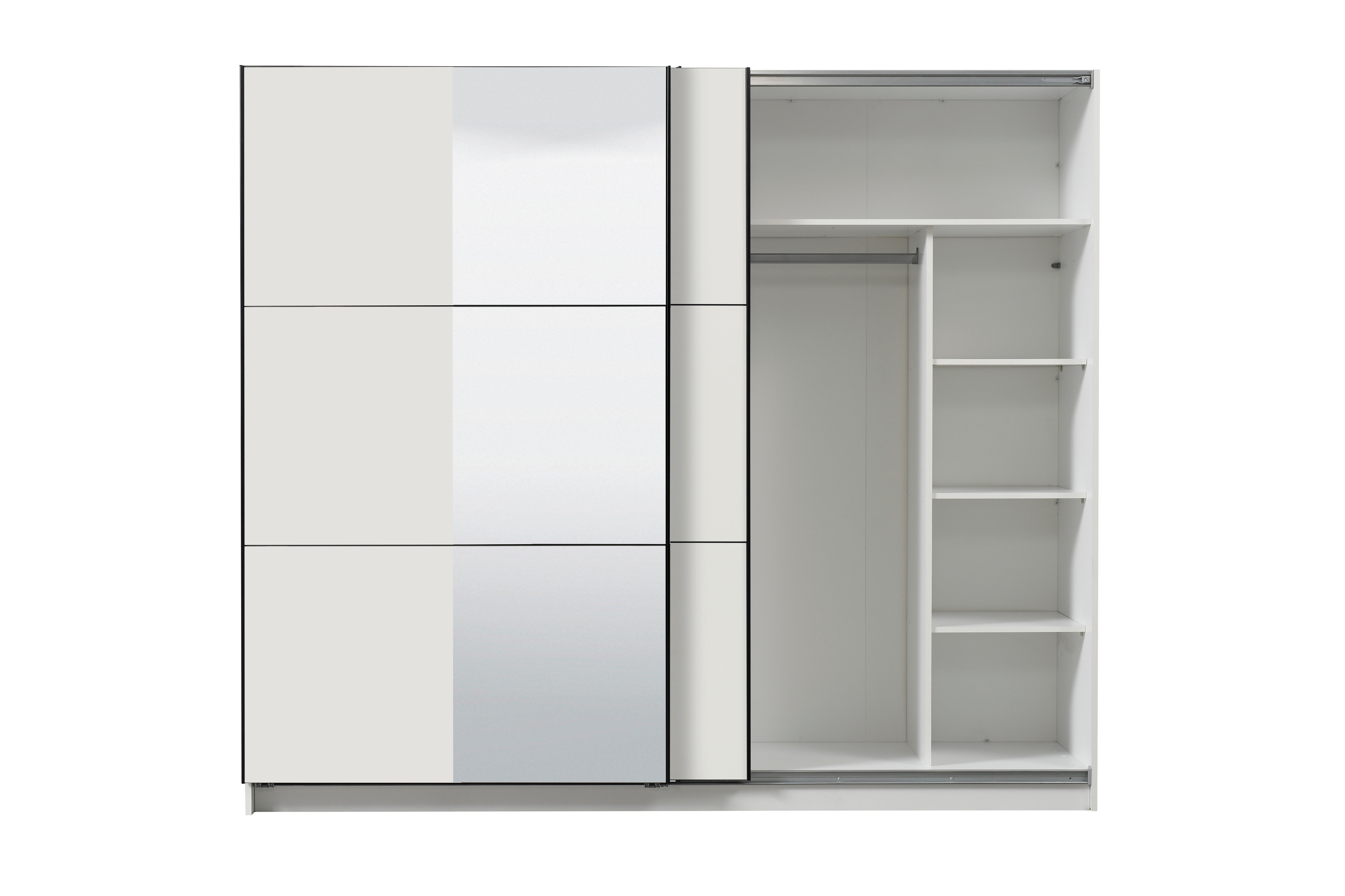 Tolóajtós Szekrény Sierra 236/210 Cm - fehér, Basics, faalapú anyag (236,5/210/62,5cm)