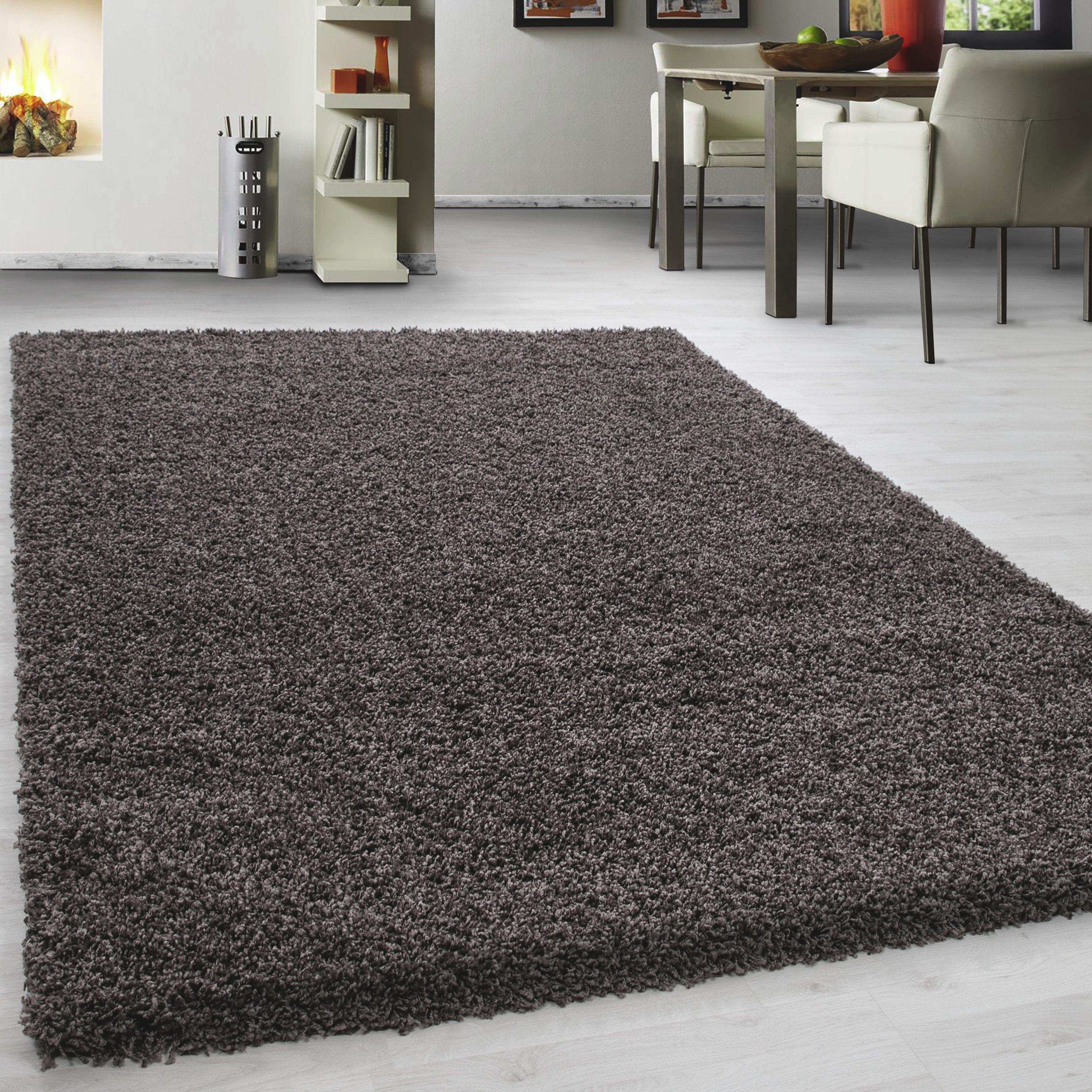 Hochflorteppich Life Taupe
