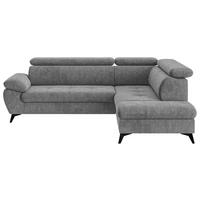 Ecksofa mit Bettkasten Hudson 265x207 cm Grau - Schwarz/Grau, Textil (265/207cm) - MID.YOU