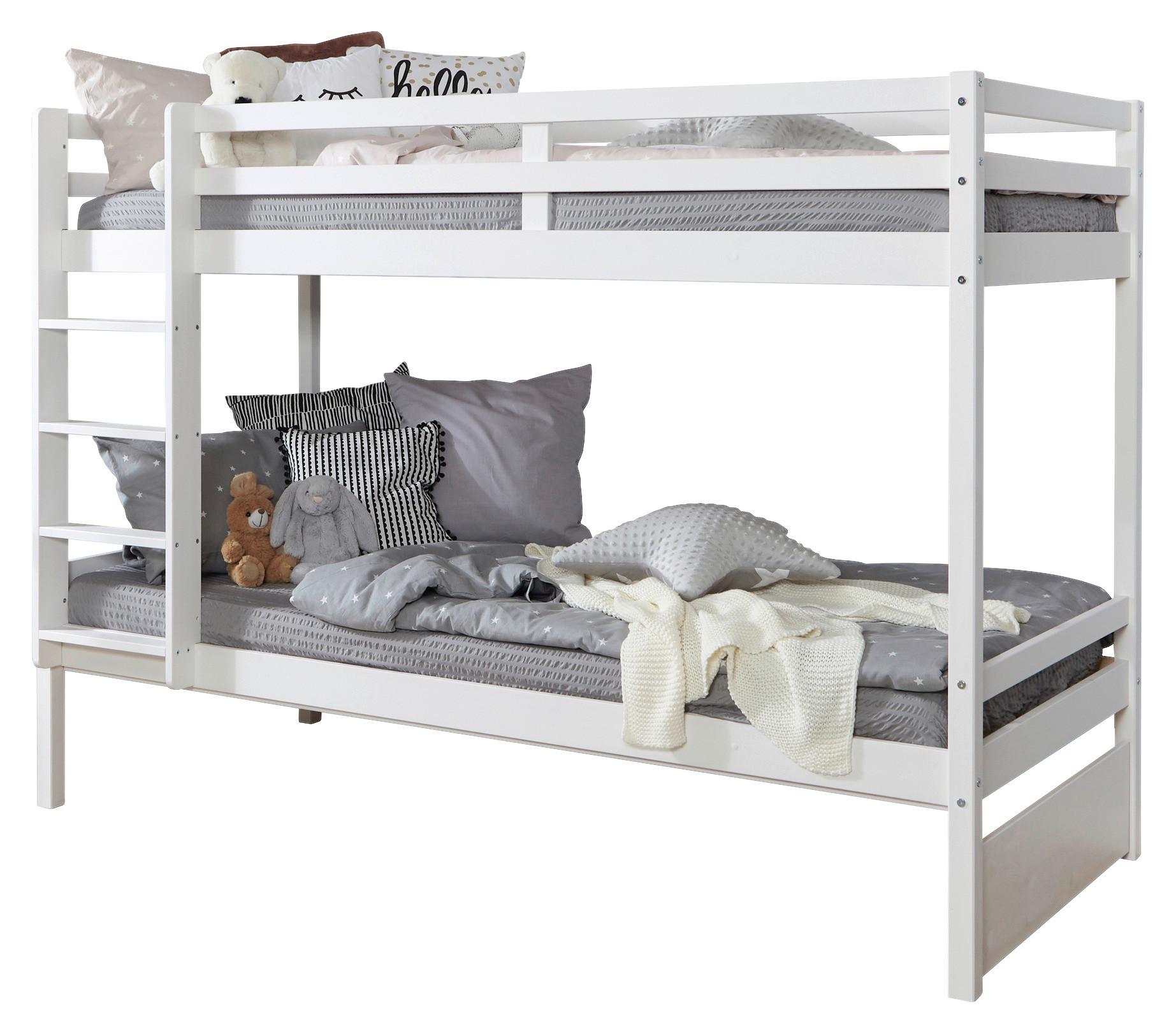 ETAGENBETT FINN - Weiß, MODERN, Holz (90/200cm) - Livetastic