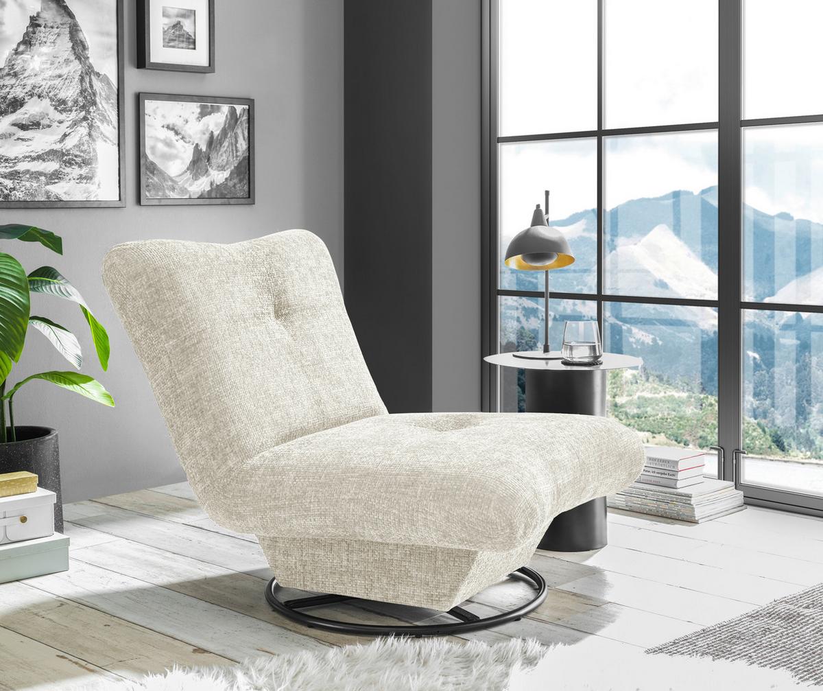 Sessel Maranello Beige B: 96 Cm - Beige/Schwarz, KONVENTIONELL, Textil (96/75/93cm) - MID.YOU