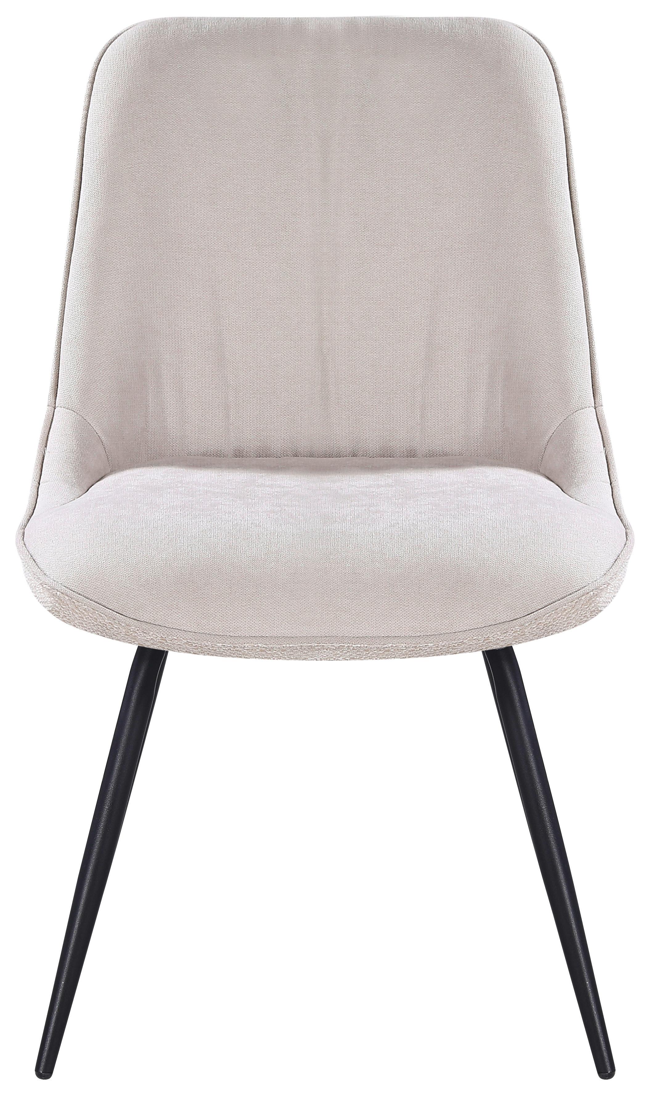 ŽIDLE NOVA - černá/béžová, Moderní, kov/textil (51/85/61cm) - Premium Living